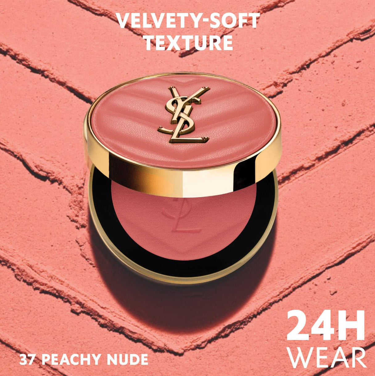 Yves Saint Laurent
Make Me Blush 24H Buildable Powder Blush. Color: 37 Peachy Nude - warm teracotta matte
Size 0.17 oz / 5 g