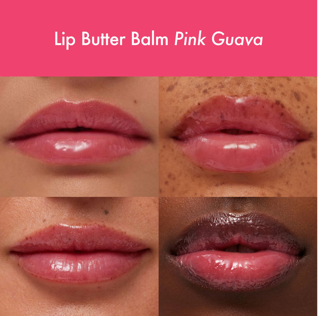 Summer Fridays
Lip Butter Balm Treatment for Hydration + Nourishing Shine. Color: Pink Guava
Size 0.5 oz/15 g