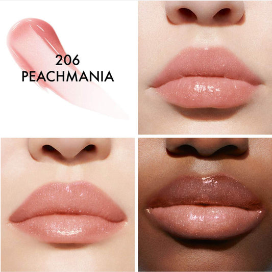 DIOR
Dior Addict Lip Maximizer Plumping Gloss. Color: 206 Peachmania - a pearly peach
Size 0.2 oz / 6 mL
