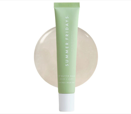 Summer Fridays 
Lip Butter Balm Treatment for Hydration + Nourishing Shine.                                                  Color: Sweet Mint - sheer clear
Size 0.5 oz / 15 g