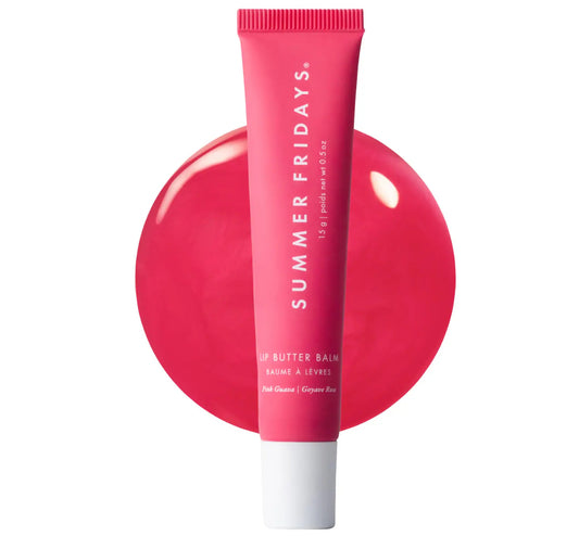 Summer Fridays 
Lip Butter Balm Treatment for Hydration + Nourishing Shine.                                                Color: Pink Guava
Size 0.5 oz/15 g