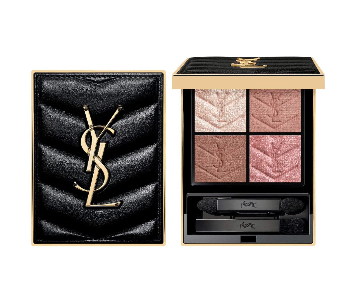 Yves Saint Laurent 
Couture Mini Clutch Eyeshadow Palette.           Color: 730 Sunrise Safari - neutral browns and soft pink
Size 0.17 oz/5 g