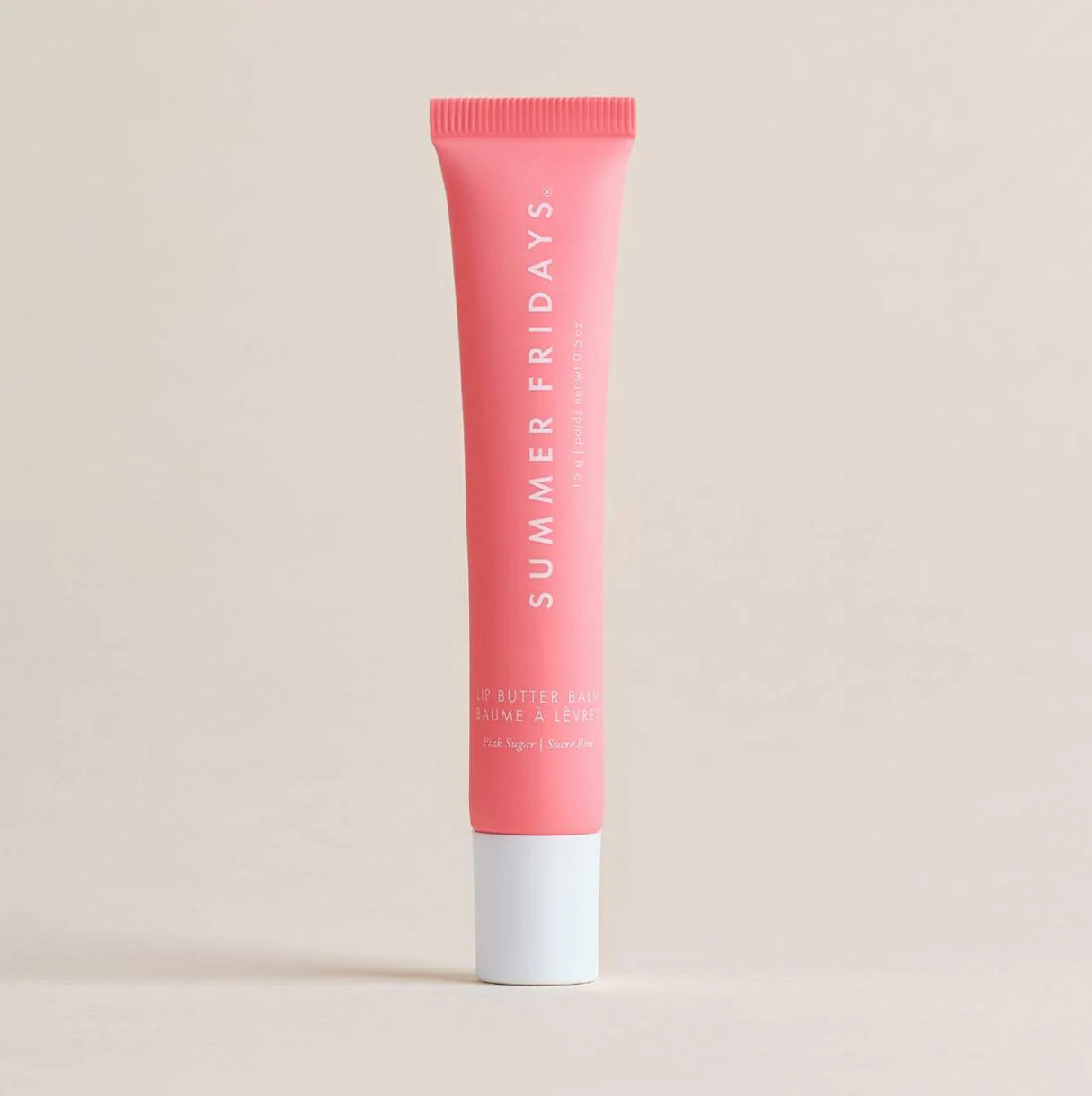 Summer Fridays 
Lip Butter Balm Treatment for Hydration + Nourishing Shine.                                                        Color: Pink Sugar - sheer light pink
Size .5 oz / 15 g