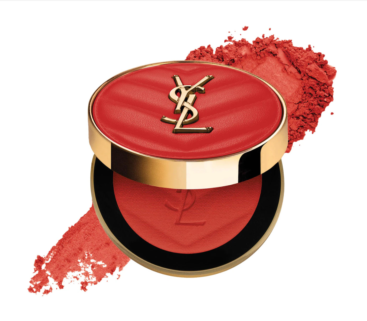 Yves Saint Laurent 
Make Me Blush 24H Buildable Powder Blush.       Color: 15 Chili Crush - sun-kissed red matte
Size 0.17 oz/5 g
