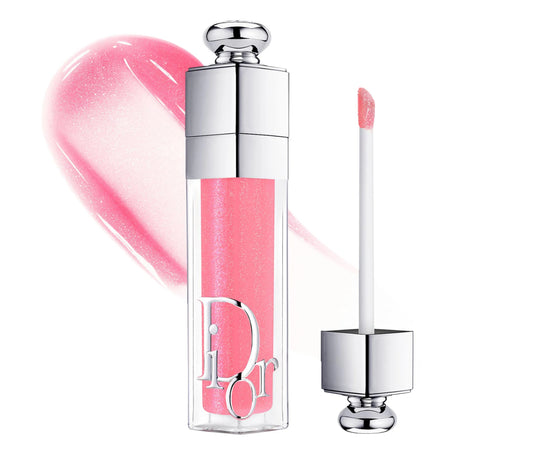 DIOR 
Dior Addict Lip Maximizer Plumping Gloss.          Color: 010 Holographic Pink - a holographic pink.
Size 0.2 oz / 6 mL