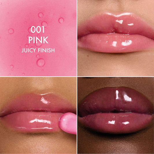 DIOR 
Lip Glow Oil Hydrating High-Shine Gloss.           Color: 001 Pink - Juicy Finish
Size 0.2 oz/6 mL