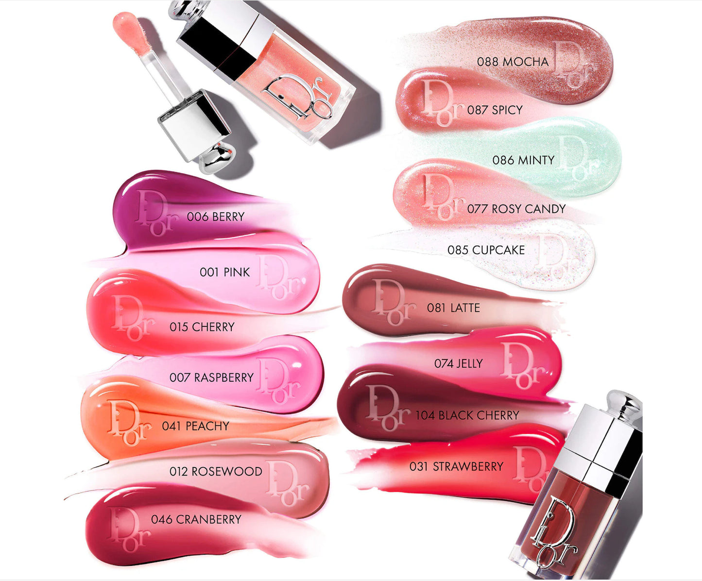 DIOR 
Lip Glow Oil Hydrating High-Shine Gloss.           Color: 001 Pink - Juicy Finish
Size 0.2 oz/6 mL