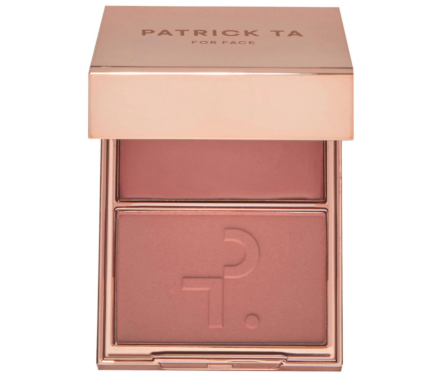 PATRICK TA 
Major Headlines Double-Take Crème & Powder Blush Duo.                                                 Color: She's Seductive - warm mauve rose
Size 0.17 oz crème and 0.17 oz powder/5 g crème and 5 g powder