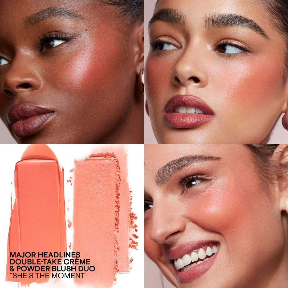 PATRICK TA 
Major Headlines Double-Take Crème & Powder Blush Duo.                                               Color: She's the Moment (soft tangerine) - golden peach
Size 0.17 oz crème and 0.17 oz powder/5 g crème and 5 g powder