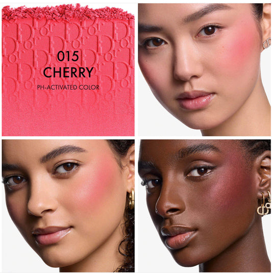 DIOR 
Rosy Glow Powder Blush.                                   Color: 015 Cherry - a cherry red
Size 0.2 oz/4.5 g