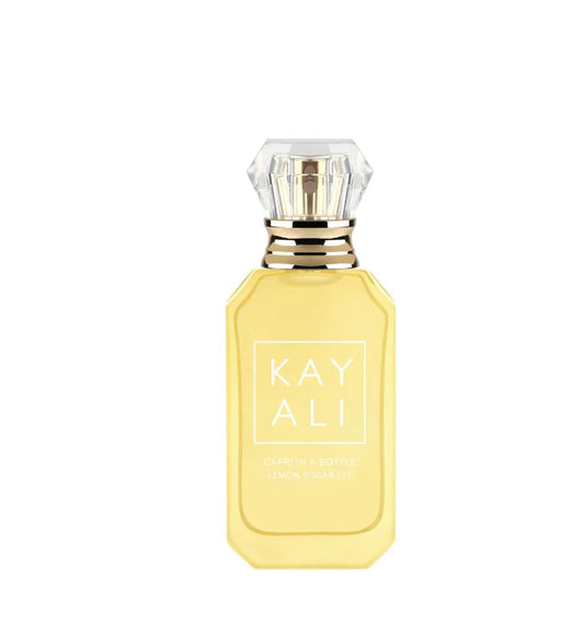 KAYALI 
Mini CAPRI IN A BOTTLE LEMON SUGAR | 14 Eau de Parfum.                                                    Size: 0.33 FL OZ/10 ML eau de parfum spray
Mini size