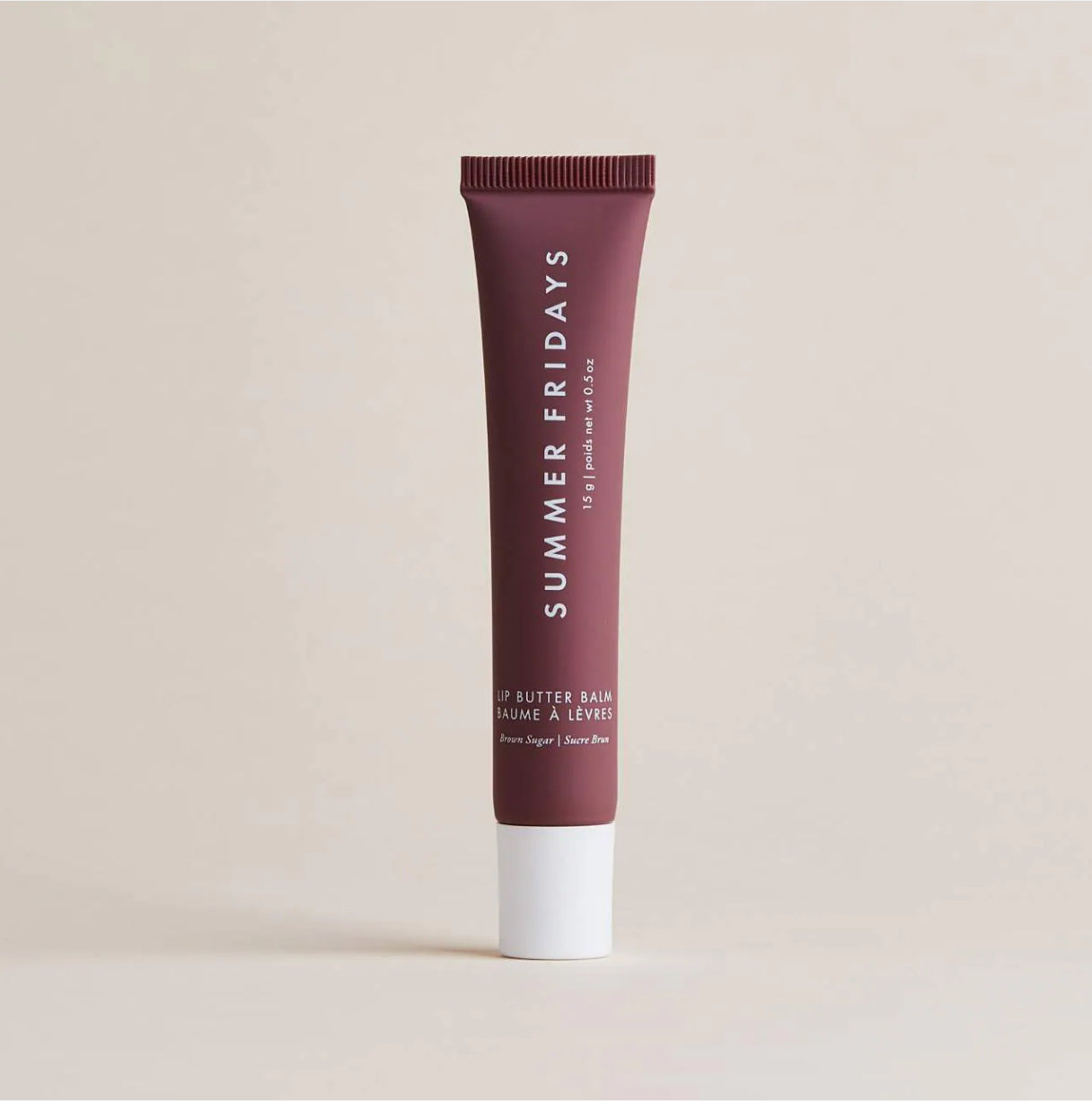 Summer Fridays 
Lip Butter Balm Treatment for Hydration + Nourishing Shine.                                                Color: Brown Sugar - sheer nude.