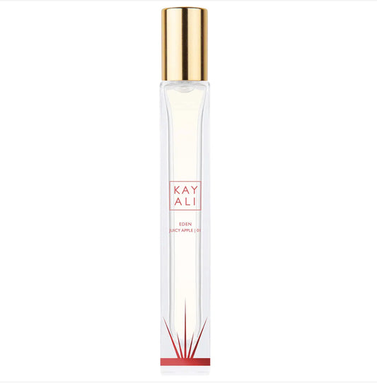 KAYALI 
EDEN JUICY APPLE  | 01 Eau de Parfum Travel Spray.                                                        Size: .34 oz / 10 mL eau de parfum spray
Mini size