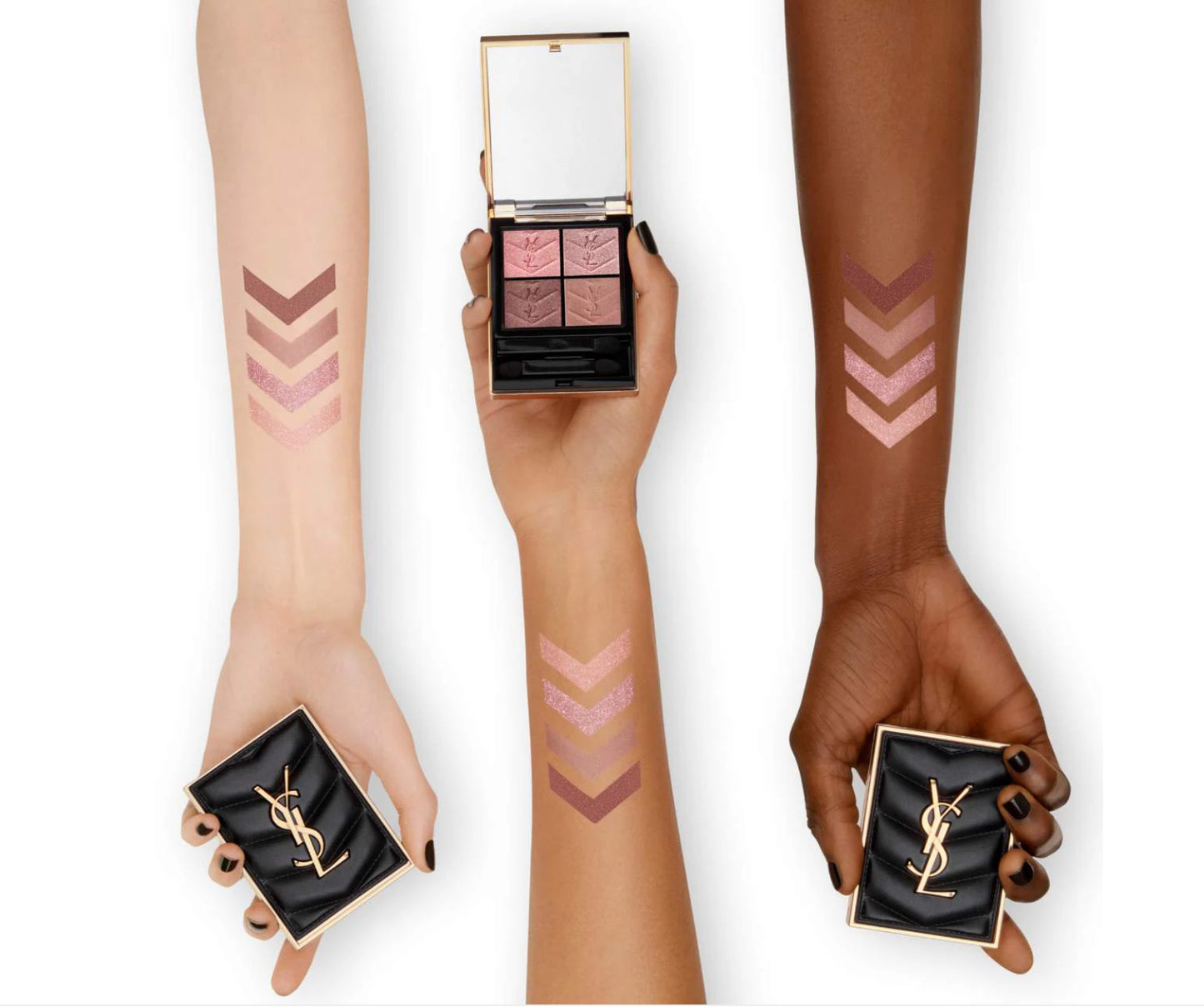 Yves Saint Laurent 
Couture Mini Clutch Eyeshadow Palette.         Color: 400 Babylone Roses - cool rosy quartz, mauve, burgundy and dusty rose
Size 0.17 oz / 5 g