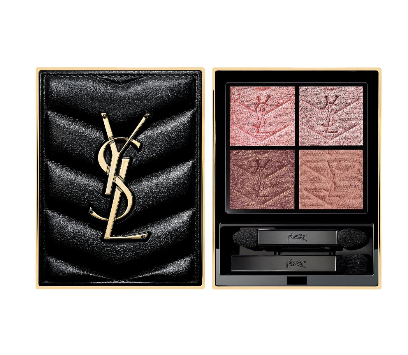 Yves Saint Laurent 
Couture Mini Clutch Eyeshadow Palette.         Color: 400 Babylone Roses - cool rosy quartz, mauve, burgundy and dusty rose
Size 0.17 oz / 5 g