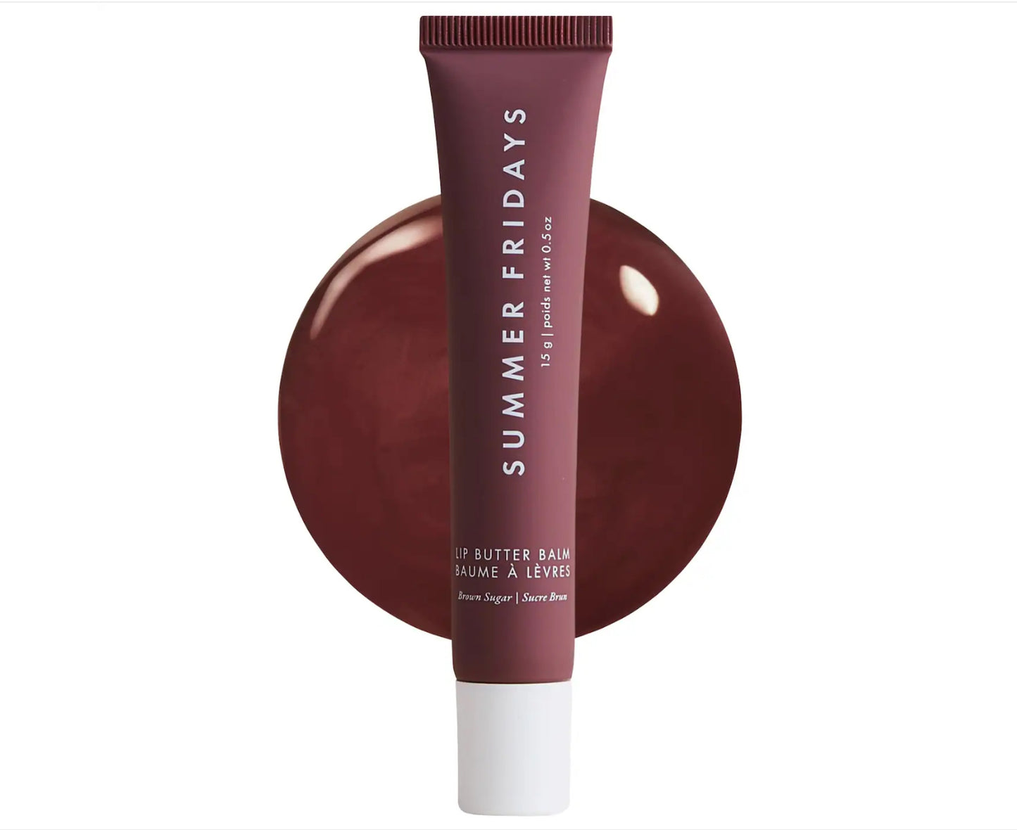 Summer Fridays 
Lip Butter Balm Treatment for Hydration + Nourishing Shine.                                                Color: Brown Sugar - sheer nude.