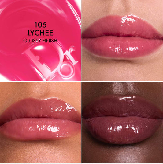 DIOR
Lip Glow Butter Hydrating Gloss Balm. Color: 105 Lychee - luminous fuchsia
Size 0.34 oz/10 mL