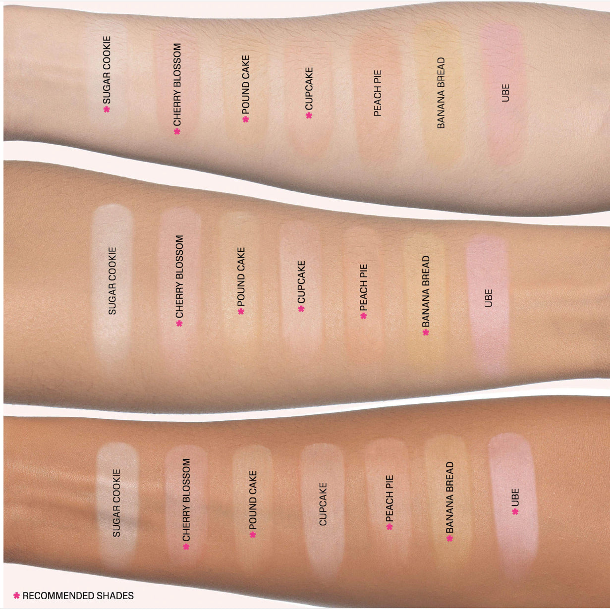 HUDA BEAUTY 
Easy Bake Blurring Loose Baking & Setting Powder.                                                                  Color: Pound Cake - fair, light, medium, and tan skin tones. golden undertones brighten and disguise under-eye darkness.