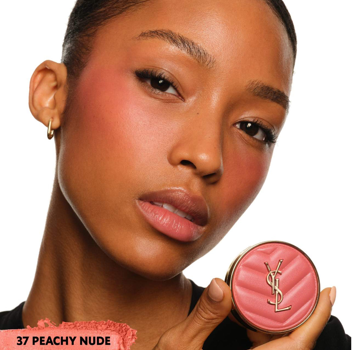 Yves Saint Laurent 
Make Me Blush 24H Buildable Powder Blush.     Color: 37 Peachy Nude - warm teracotta matte
Size 0.17 oz / 5 g